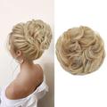 Messy Bun Hair Piece Tousled Updo Hair Buns Hair Piece with Elastic Rubber Band Synthetic Wavy Curly Chignon Hair Scrunchies Faux Hair Bun Pieces for Women