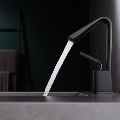 Bathroom Faucet Tall Spout Sink Mixer Basin Taps, Monobloc Single Handle Brass Washroom Vessel Tap with Cold and Hot Hose