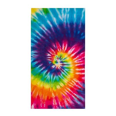 Tie Dye Beach Towel, Sand Free Hippie Color Beach Towels Oversized, Sup Soft Large Bath Towel, Water Absorbent Bathroom Towel for Men, Women, Travel, Swim, Camp, 32 x 64 Inch