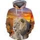 Men's Hoodie Pullover Hoodie Sweatshirt Lightweight Hoodie 1# 2# 3 4 5 Hooded Graphic Lion Ugly Animals Daily Weekend 3D Print Cute Casual Clothing Apparel Hoodies Sweatshirts Long Sleeve