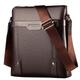 Men's Crossbody Bag Shoulder Bag PU Leather Messenger Bag Outdoor Daily Adjustable Solid Color Black Brown Business Bag
