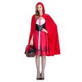 Little Red Riding Hood Dress Cape Cosplay Costume Cloak Masquerade Adults' Women's Female Vacation Dress Christmas Halloween Carnival Easy Halloween Costumes Mardi Gras