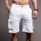 Men's Cargo Shorts Linen Shorts Summer Shorts Pocket Plain Comfort Breathable Outdoor Daily Going out Linen / Cotton Blend Fashion Casual Khaki