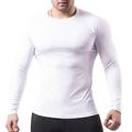 Men's Gym Shirt Fitness Shirt Long Sleeve Shirt Crew Neck Long Sleeve Sports Outdoor Vacation Going out Casual Daily Quick dry Breathable Soft Plain Black / White Black Activewear Fashion Sport