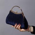 Women's Clutch Evening Bag Polyester Valentine's Day Bridal Shower Wedding Party Rhinestone Multi Carry Solid Color Dark Blue Apricot