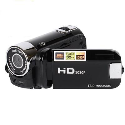 Portable Full HD 1080P Vlogging Camera Recorder, 2.7 LCD, 270° Rotation, 16MP, 16X Digital Zoom, Selfie Camcorder