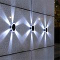 4pcs Solar Wall Lights Outdoor 6LED Waterproof Wall Lamp for Balcony Patio Courtyards Fence Lamps Garden Decor Solar Outdoor Wall Light