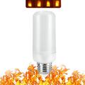 LED Flame Light Bulb E27 Dynamic Flame Effect Fire E14 Light Flashing LED Light 3/5/7/9W 110V-220v Home Lighting Simulation Flame Light Gravity Induction Flame Effect Decorative Mood Light