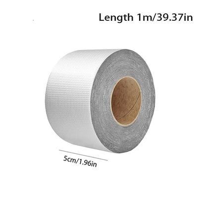 1 Roll Waterproof Tape High Temperature Resistance Aluminum Foil Thicken Butyl Tape Wall Pool Roof Crack Duct Repair Sealed Self Tape