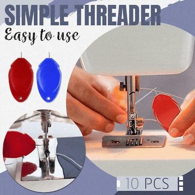 10pcs/set Elderly Guide Needle Threader Automatic Easy Device DIY Hand Machine Sewing Thread Punch Stitch Accessory Tool