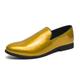Men's Loafers Slip-Ons Plus Size Leather Loafers Metallic Shoes Casual Daily PU Comfortable Mid-Calf Boots Loafer Blue Gold Green Winter