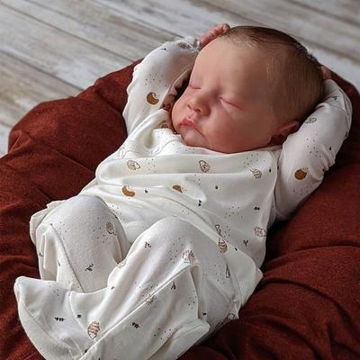 19 inch Reborn Baby DollFull Body Newborn Baby Doll Reborn Levi Soft Silicone Flexible 3D Skin Tone with Visible Veins Hand Paint Doll