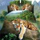 3D Tiger Print Duvet Cover Bedding Sets Comforter Cover with 1 Duvet Cover or Coverlet,1Sheet,2 Pillowcases for Double/Queen/King(1 Pillowcase for Twin/Single)