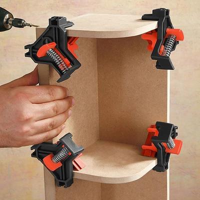 90Degree Right Angle Clamp Set Picture Frame Corner Clips Mate Woodworking Hand Tools Fixing Clip Positioning Tool Kit