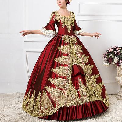 Rococo Victorian 18th Century Vintage Dress Prom Dress Floor Length Women's Ball Gown Plus Size Halloween Party Prom Wedding Party Dress