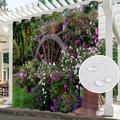 Waterproof Outdoor Curtain Privacy, Sliding Patio Curtain Drapes, Pergola Curtains Grommet 3D Forest Landscape For Gazebo, Balcony, Porch, Party, 1 Panel