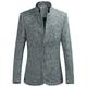 Men's Fashion Blazer Plus Size Regular Standard Fit Solid Colored Single Breasted More-button Black Burgundy Navy Blue Grey 2024
