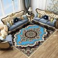 Large Floral Area Rugs Oriental Non-slip Crystal Velvet Plush Carpet Vintage Fluffy Rug Machine Washable Soft Thickened Shaggy Carpet For Living Room Bedroom Floor