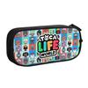 Toca Life World Pencil Case Portable Pen Bag Pouch With Zipper For Teens Stationary Supplies Large Pencil Box Cosmetic Bag
