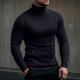 Men's Pullover Sweater Jumper Turtleneck Sweater Knit Sweater Ribbed Knit Knitted Plain Roll Neck Keep Warm Casual Daily Wear Vacation Clothing Apparel Fall Winter Wine Black M L XL