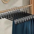 10 Pack Trouser Hanger Clip Retractable Wardrobe Household Traceless JK Hanger Clothes Hanger Collection Stainless Steel Skirt Clip Drying Clip Artifact