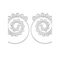 Hoop Earrings For Women's Christmas Party Wedding Alloy filigree Wave