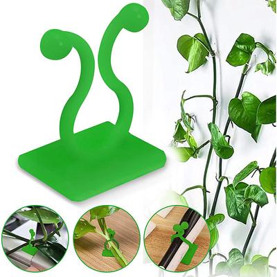 20pcs Plant Climbing Wall Fixture Clips, Vine Fixer Invisible Self-Adhesive Hook Plant Vine Traction Wall Vines Fixture Wall Sticky Hook Vines Fixing Clip Vines Holder