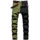 Men's Jeans Trousers Denim Pants Pocket Color Block Comfort Breathable Daily Going out Fashion Casual Black / Red ArmyGreen