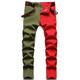 Men's Jeans Trousers Denim Pants Pocket Color Block Comfort Breathable Daily Going out Fashion Casual Black / Red ArmyGreen