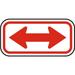 Traffic & Warehouse Signs - Red Double Arrow Sign - Weather Approved Aluminum Street Sign 0.04 Thickness - 18 X 24