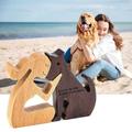 Pet Dog Memorial Gift Wooden Carving Dog Creative Decoration Wood Carving Ornament Handicraft Nordic Ornament