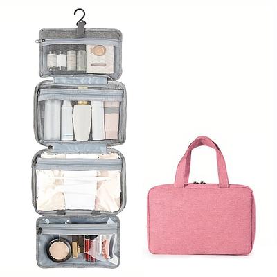 Women's Handbag Makeup Bag Cosmetic Bag Toiletry Bag Polyester Travel Large Capacity Waterproof Foldable Solid Color Black Pink Blue
