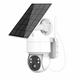 Solar Charging Waterproof Outdoor IP Security Surveillance Cam Wireless WiFi PTZ Camera Speed Dome CCTV Full Color Night Vision Motion Detection Built-in Large Batteries Two-Way Audio