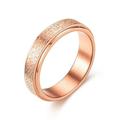 Ring Gift Classic Rose Gold Black Silver Stainless Steel Fidget Spinner 1PC