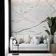 Abstract Marble Wallpaper Mural White Marble Wall Covering Sticker Peel and Stick Removable PVC/Vinyl Material Self Adhesive/Adhesive Required Wall Decor for Living Room Kitchen Bathroom