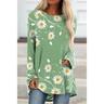 Women's Tunic T shirt Tee Tunic Shirts Floral Print Daily Weekend Tunic Basic Long Sleeve Round Neck Blue Fall Winter