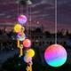 Solar Wind Chimes Bell Dragonfly LED Lights Outdoor Waterproof Auto Light Color-Changing Solar Powered Hanging Lights for Courtyard Garden Patio Festival Decoration