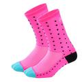 3 Pairs Men's Women's Socks Compression Socks Cycling Socks Bike / Cycling Breathable Anatomic Design Wearable Polka Dot Nylon Yellow Pink Blue One-Size