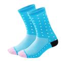 3 Pairs Men's Women's Socks Compression Socks Cycling Socks Bike / Cycling Breathable Anatomic Design Wearable Polka Dot Nylon Yellow Pink Blue One-Size