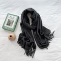 Women's Women's Shawls Wraps Party Black Scarf Pure Color / Basic / Green / Khaki / Fall / Winter