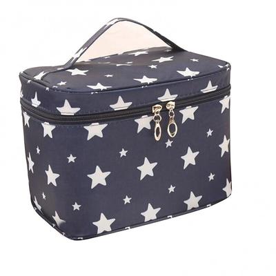 Men's Women's Handbag Makeup Bag Cosmetic Bag Toiletry Bag Polyester Party Travel Large Capacity Breathable Durable Cartoon Pink-Black Pink cherry Blue star