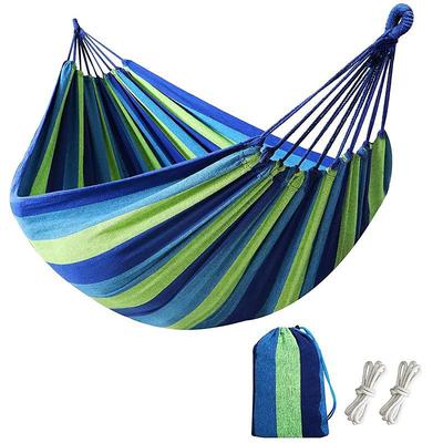 Outdoor Garden Camping Hammock With Tree Straps For Hanging, Durable Hammock Holds Up To 450lbs, Portable Hammock With Travel Bag Perfect For Outdoor/Indoor Patio Backyard Camping