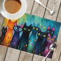 1PC Animal Pattern Placemat Table Mat 12x18 Inch Table Mats for Party Kitchen Dining Decoration
