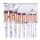 Marble Makeup Brushes Set 10 Pcs Professional Premium Synthetic Kabuki Foundation Cream Face Powder Blush Concealer Eyeshadow Brush