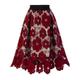 Women's Skirt A Line Midi Skirts Ruched Pleated Asymmetric Hem Floral Solid Colored Street Holiday Spring Summer Cotton Blend Linen Cotton Blend Elegant Vintage Black Wine Green