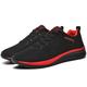 Men's Sneakers Running Classic Casual Outdoor Daily Elastic Fabric Lace-up Black Grey Black / Gold Black / Red Spring Fall