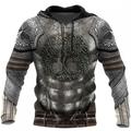 Men's Hoodie Pullover Hoodie Sweatshirt 1 2 3 4 5 Hooded Graphic Armor Viking Lace up Casual Daily Holiday 3D Print Sportswear Casual Big and Tall Spring Fall Clothing Apparel Hoodies Sweatshirts