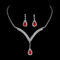 Bridal Jewelry Sets 2pcs Clear Rhinestone Alloy 1 Necklace Earrings Women's Personalized Stylish Artistic Classic Precious irregular Jewelry Set For Wedding Special Occasion Street