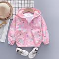 Girls' 3D Cartoon Coat Jacket Long Sleeve Spring Fall Basic Cotton Polyester Kids Toddler 2-8 Years