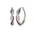 women hoop earrings fashion multicolor earrings creative cross wrap inlaid cubic zirconia cuff hoop earrings for women